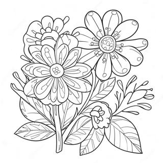 Preppy Flower Coloring Page 49474-41283