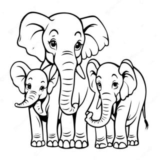 Realistic Elephant Coloring Pages