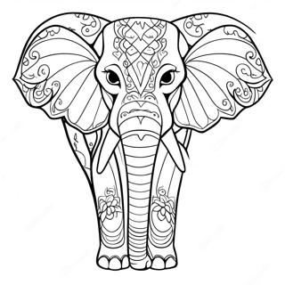 Majestic African Elephant Coloring Page 49485-41074