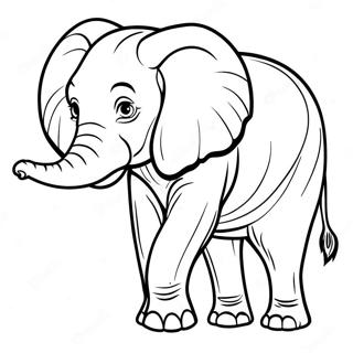 Majestic African Elephant Coloring Page 49485-41303