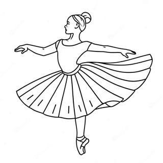 Ballet Dancer In Graceful Pose Coloring Page 49495-41097