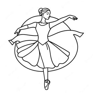 Ballet Dancer In Graceful Pose Coloring Page 49495-41099