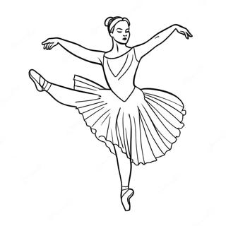 Ballet Dancer In Graceful Pose Coloring Page 49495-41293