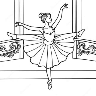 Ballet Dancer In Graceful Pose Coloring Page 49495-41294