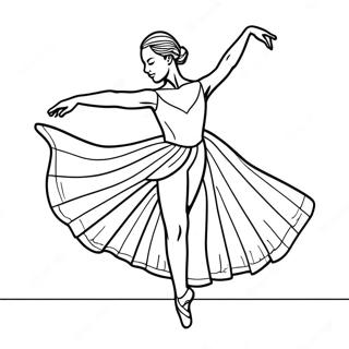 Ballet Dancer In Graceful Pose Coloring Page 49495-41295