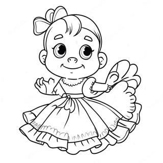 Lucy Ricardo In A Funny Dress Coloring Page 49505-41106