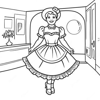 Lucy Ricardo In A Funny Dress Coloring Page 49505-41108