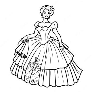 Lucy Ricardo In A Funny Dress Coloring Page 49505-41315