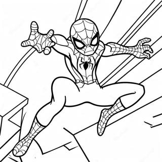 Colorful Among Us Spider Man In Action Coloring Page 49515-41110