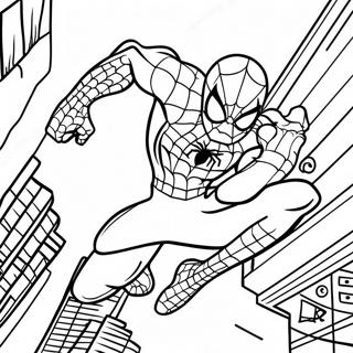 Colorful Among Us Spider Man In Action Coloring Page 49515-41111