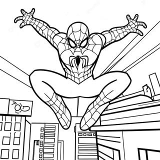 Colorful Among Us Spider Man In Action Coloring Page 49515-41112