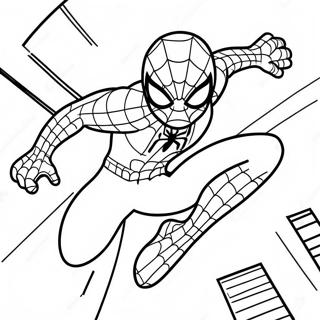 Colorful Among Us Spider Man In Action Coloring Page 49515-41309