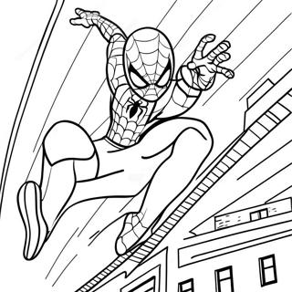 Colorful Among Us Spider Man In Action Coloring Page 49515-41310