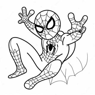 Colorful Among Us Spider Man In Action Coloring Page 49515-41311