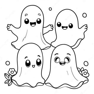 Adorable Ghosts Coloring Page 49525-41126