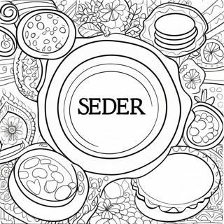 First Passover Seder Plate Coloring Page 49534-41130