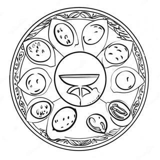 First Passover Seder Plate Coloring Page 49534-41321