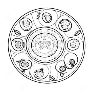 First Passover Seder Plate Coloring Page 49534-41322