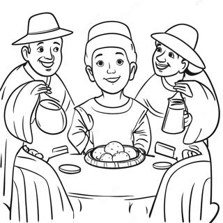 Joyful First Passover Celebration Coloring Page 49535-41133