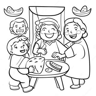 Joyful First Passover Celebration Coloring Page 49535-41135