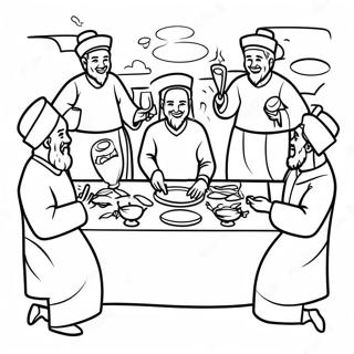 Joyful First Passover Celebration Coloring Page 49535-41136