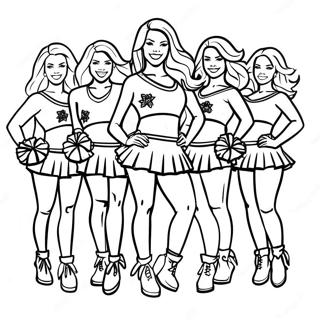 Dallas Cowboys Cheerleaders Coloring Page 4953-3973