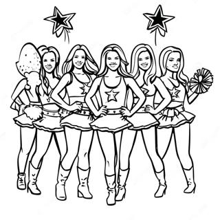 Dallas Cowboys Cheerleaders Coloring Page 4953-3974