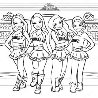 Dallas Cowboys Cheerleaders Coloring Page 4953-3975