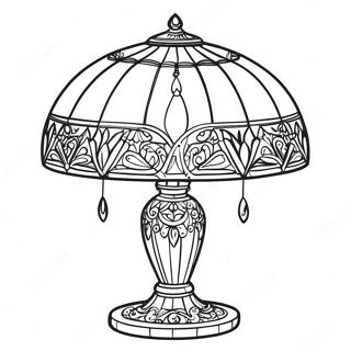 Elegant Tiffany Lamp Coloring Page 49545-41123