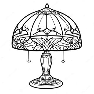 Elegant Tiffany Lamp Coloring Page 49545-41124