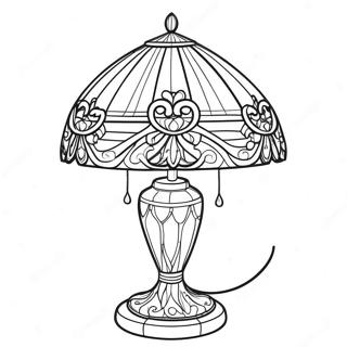 Elegant Tiffany Lamp Coloring Page 49545-41337