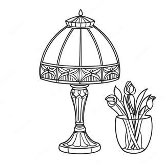 Elegant Tiffany Lamp Coloring Page 49545-41338