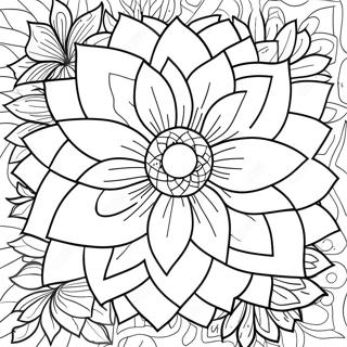 Dahlia Flower Coloring Page 49564-41160