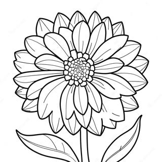 Dahlia Flower Coloring Page 49564-41349