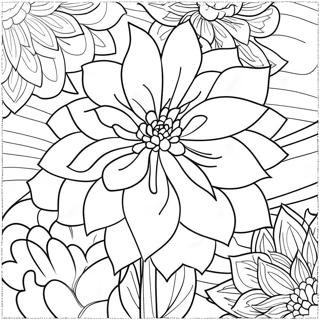 Dahlia Flower Coloring Page 49564-41350