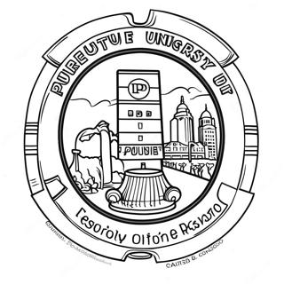 Purdue University Logo Coloring Page 49574-41151