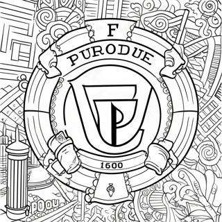 Purdue University Logo Coloring Page 49574-41364