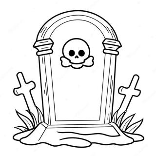 Spooky Tombstone Coloring Page 49585-41166