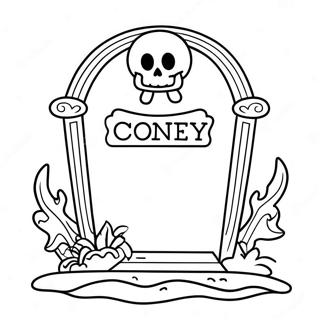 Spooky Tombstone Coloring Page 49585-41167