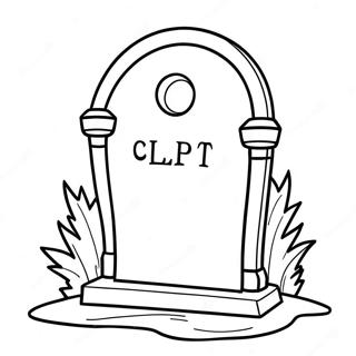 Spooky Tombstone Coloring Page 49585-41168