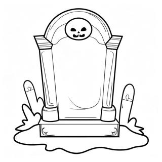 Spooky Tombstone Coloring Page 49585-41366