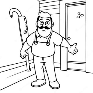 Hello Neighbor 2 Character Sneaking Coloring Page 49595-41382