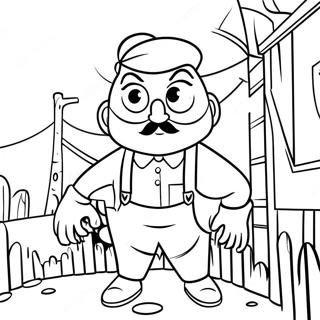 Hello Neighbor 2 Character Sneaking Coloring Page 49595-41384