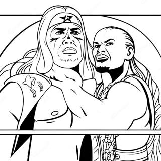 Wwe Superstars In Action Coloring Page 4963-3982