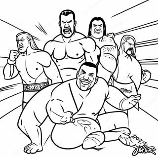 Wwe Superstars In Action Coloring Page 4963-3983