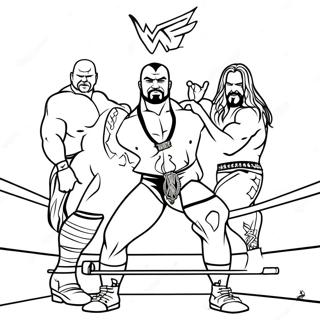 Wwe Superstars In Action Coloring Page 4963-3984