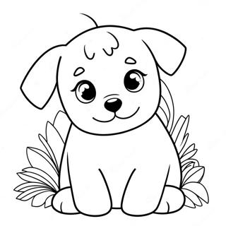 Cute Maltese Puppy Coloring Page 49645-41413