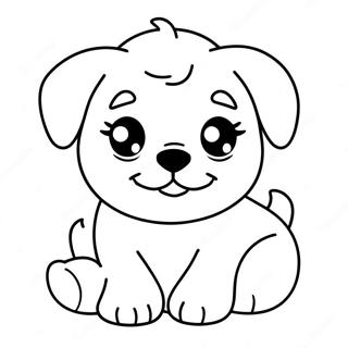 Cute Maltese Puppy Coloring Page 49645-41414