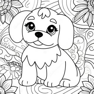 Cute Maltese Puppy Coloring Page 49645-41415