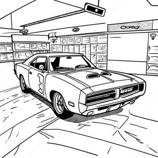 1970 Dodge Charger Racing Coloring Page 49655-41425